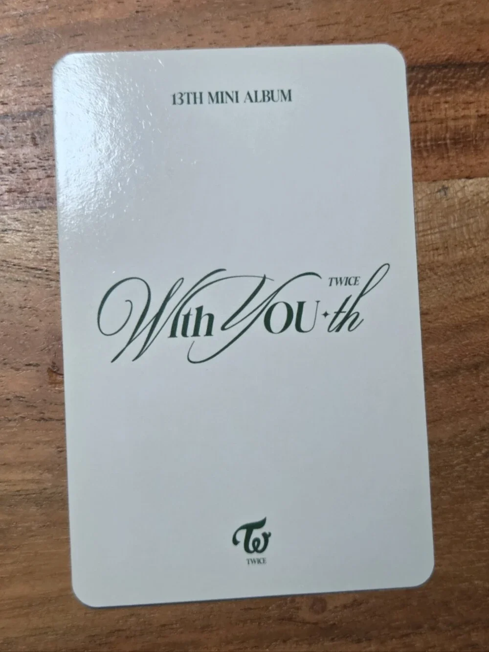 TWICE Tzuyu POB With You-th 13th Mini Album Photocard Forever Version Youth